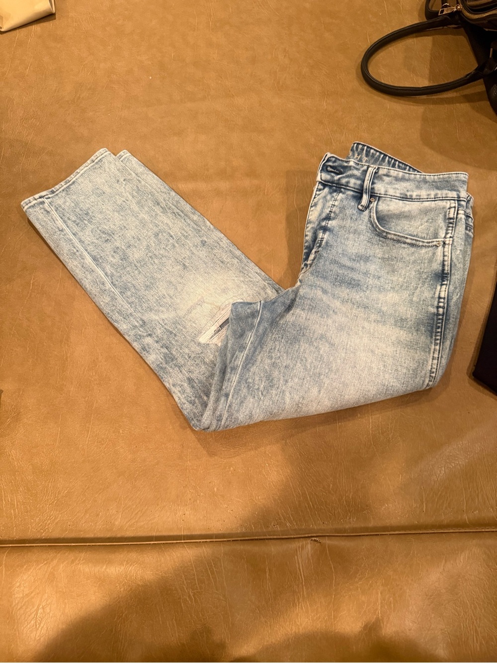 Whbm Acid Wash Distressed Jeans